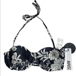 Amuse Society Devin Floral Underwire Bikini Top XS